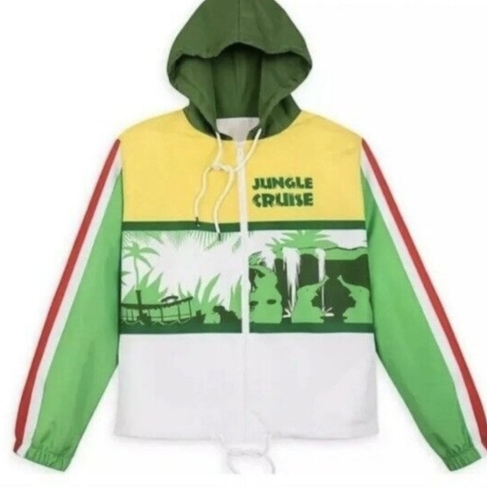 Disney Jungle Cruise Kids Raincoat - Green, Yellow, White